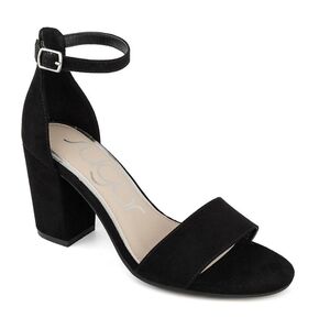 Black Block Heel Sandals